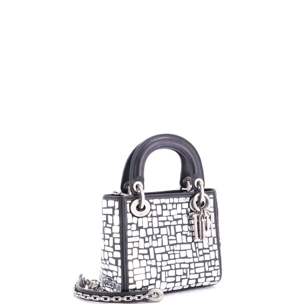 Christian Dior Mini Lady Dior Chain Bag Leather and Mirror Mosaic - Picture 2 of 6